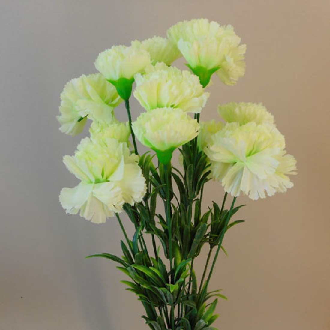 Fleur Artificial Carnations Bunch Green 45cm Artificial Flowers